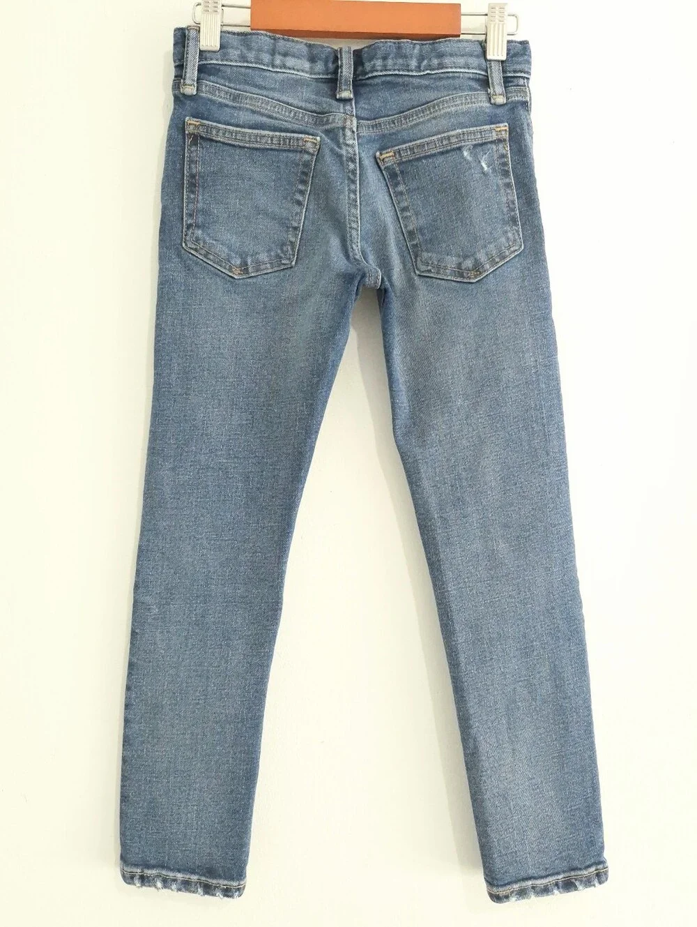 GAP Kids Boys 7 Slim Jeans Distressed Rip Repair Blue Wash Adjustable Waist